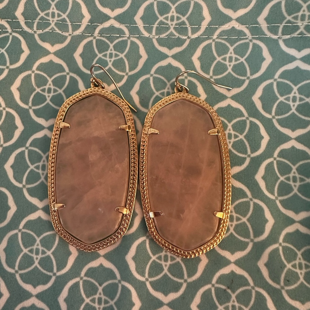 Kendra Scott Rose Quartz Danielle Earrings